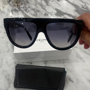 Celine Black Sunglasses with Gradient Gray Lenses